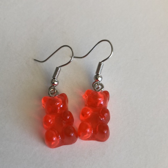 Red Gummy Bear Fashion Earrings - Picture 4 of 9